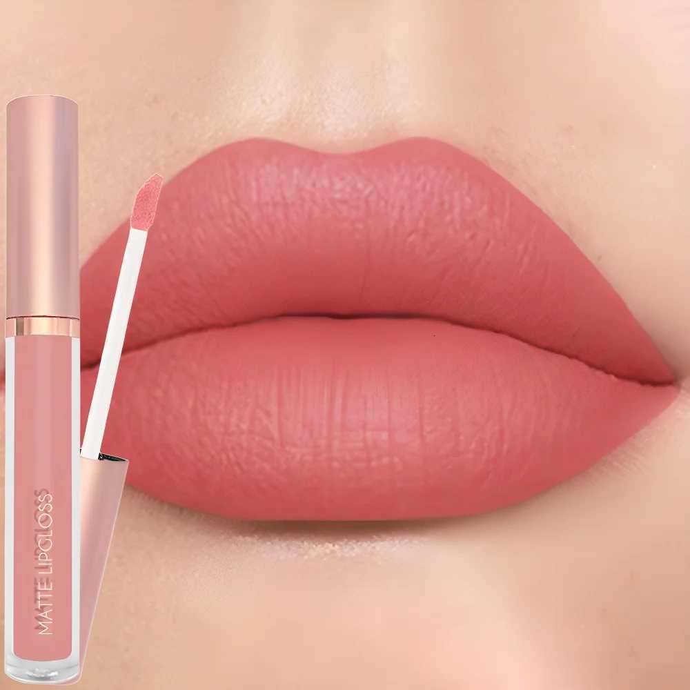 12Colors Creamy Matte Lip Gloss Long-lasting Velvet Non-drying Moisturizing Nude Berry Rose Lipstick Plump Lip Makeup CosmeticsT251110