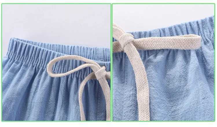 Boys shorts childrens shorts candy colors girls summer beach loose shorts casual pants cotton linen comfortable 2-10 years hot Z250410