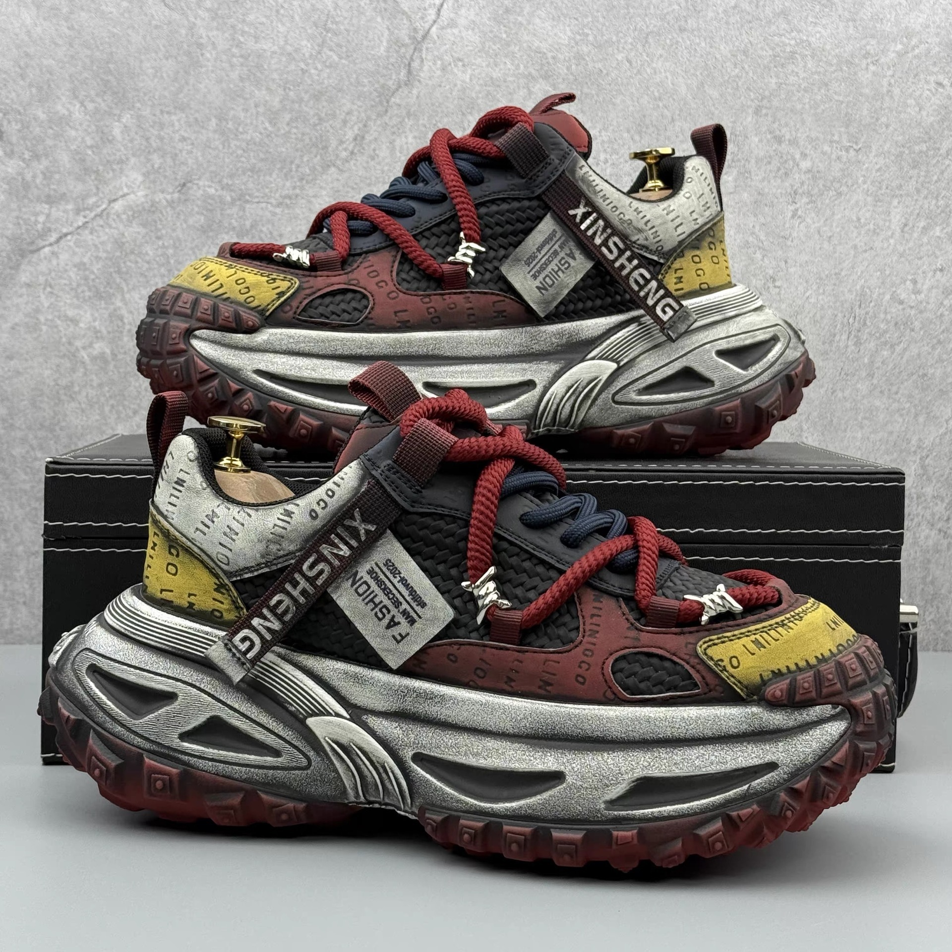 New popular fashion shoes, autumn casual sports shoes, teenage luxury shoes, thick soled height increasing dad shoes, designer shoes