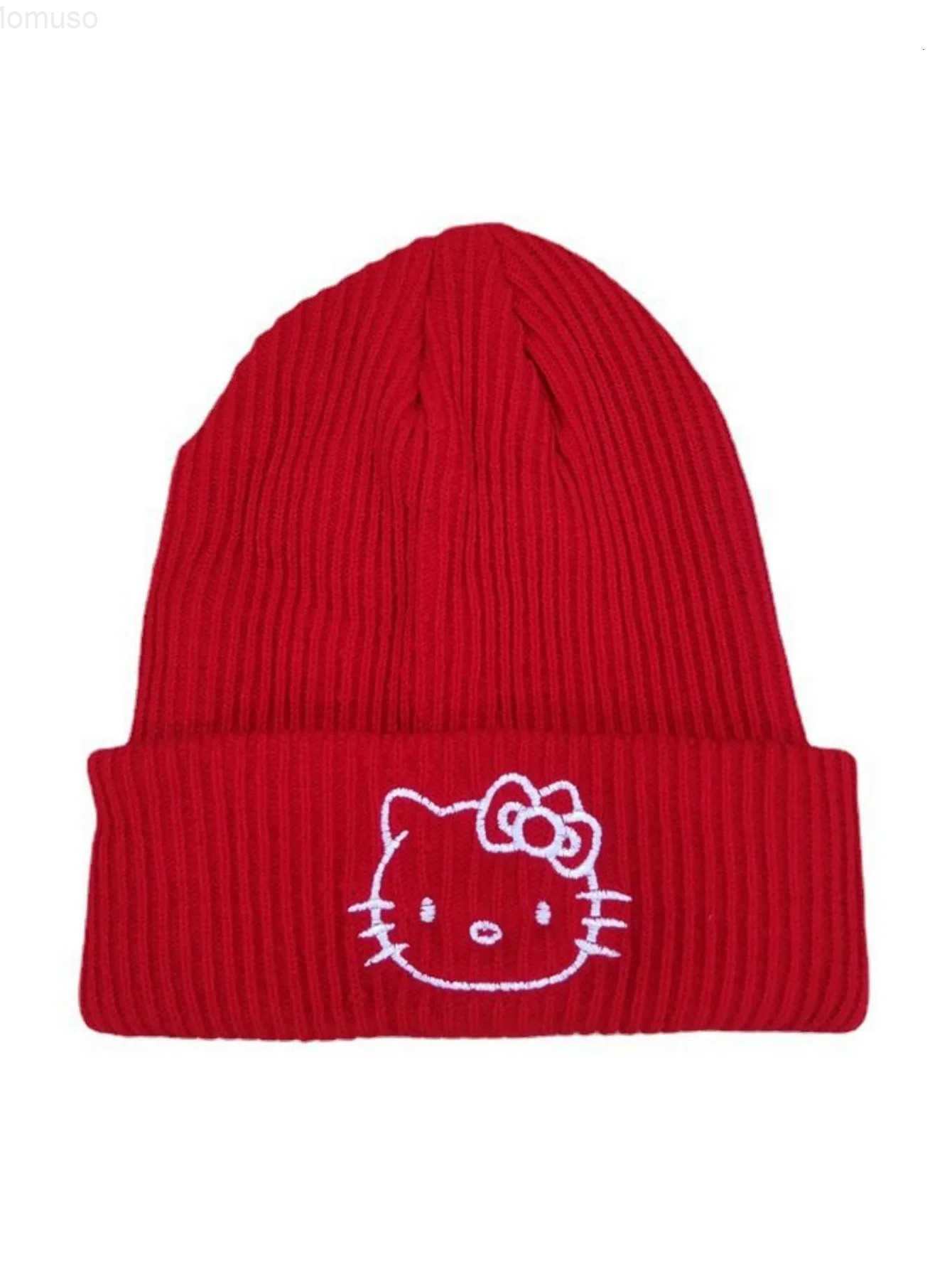 Sanrio 1pc Hello Adorable Kitty My Melody Kuromi Cinnamoroll Knitted Beanie Hat - Soft Warm and Stylish Winter Cap for Women H251110
