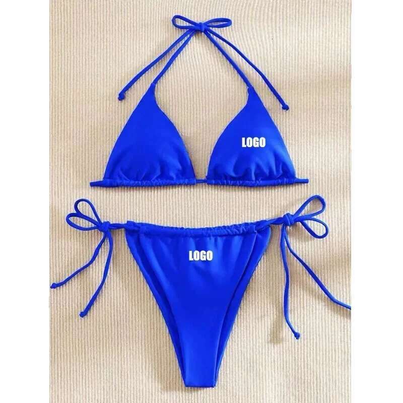 Bareback swimsuit, customized for women, sexy clothing, triangle, shoulder strap, bikini, special offer