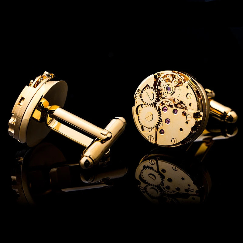 KFLK Gold-color mechanical high quality mens cufflinks wedding gifts cuff links button arrival guests 250409