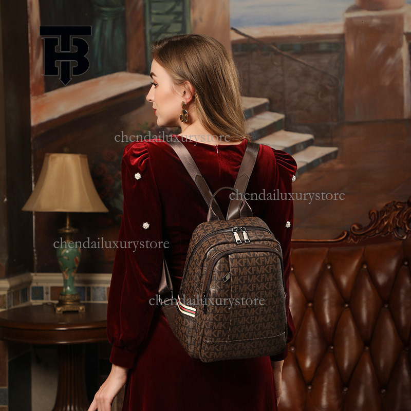 TB BHULAMTE Womens Backpack - Large Capacity Travel Shopping Bag with Letter Print for Students and Leisure Z260202