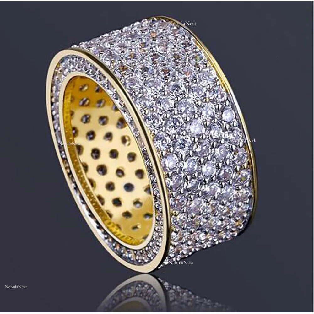 gold iced out mens hip hop jewelry bg cool zirconia stone deisnger men hiphop rings gifts daily wear