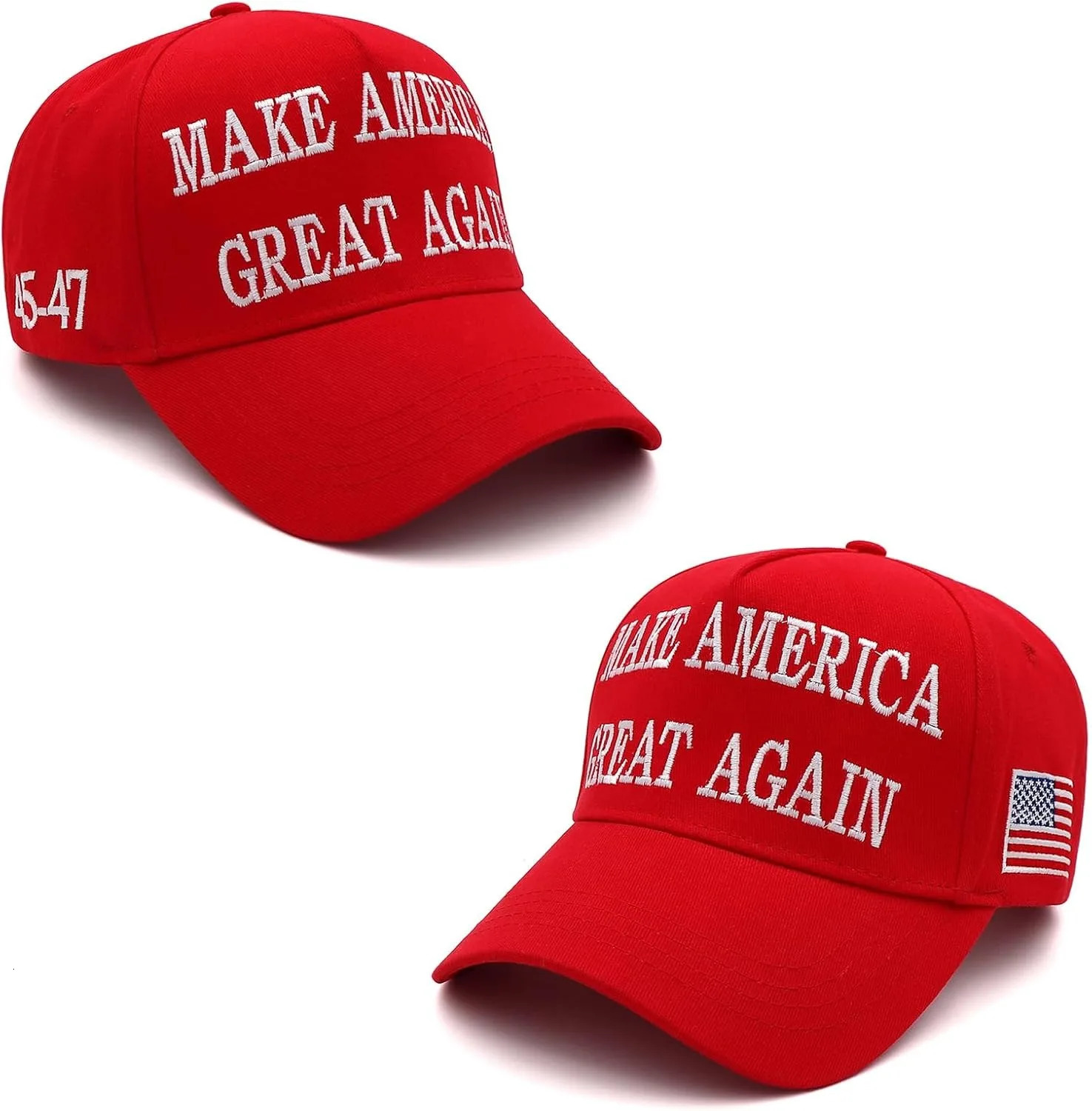 Fashion baseball cap MAGA US snaps adjustable outdoor sports hiphop trend solid color 250410