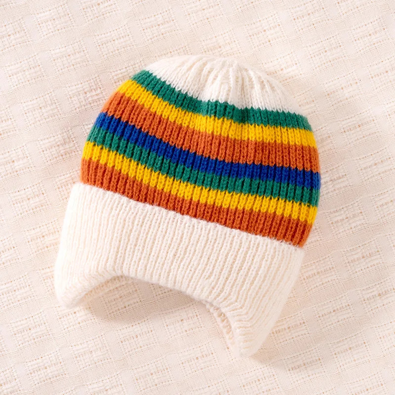 Winter Undercap for Children Cute Baby Ear Protection Knitted Hat Warmth Wind Protection Kids Beanie Hats 13Y 251103