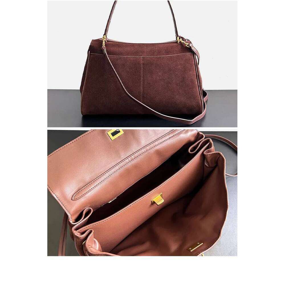 Atmospheric fashion lock cowhide women's 2025 new chain lightweight texture foreign soft leather crossbody bag