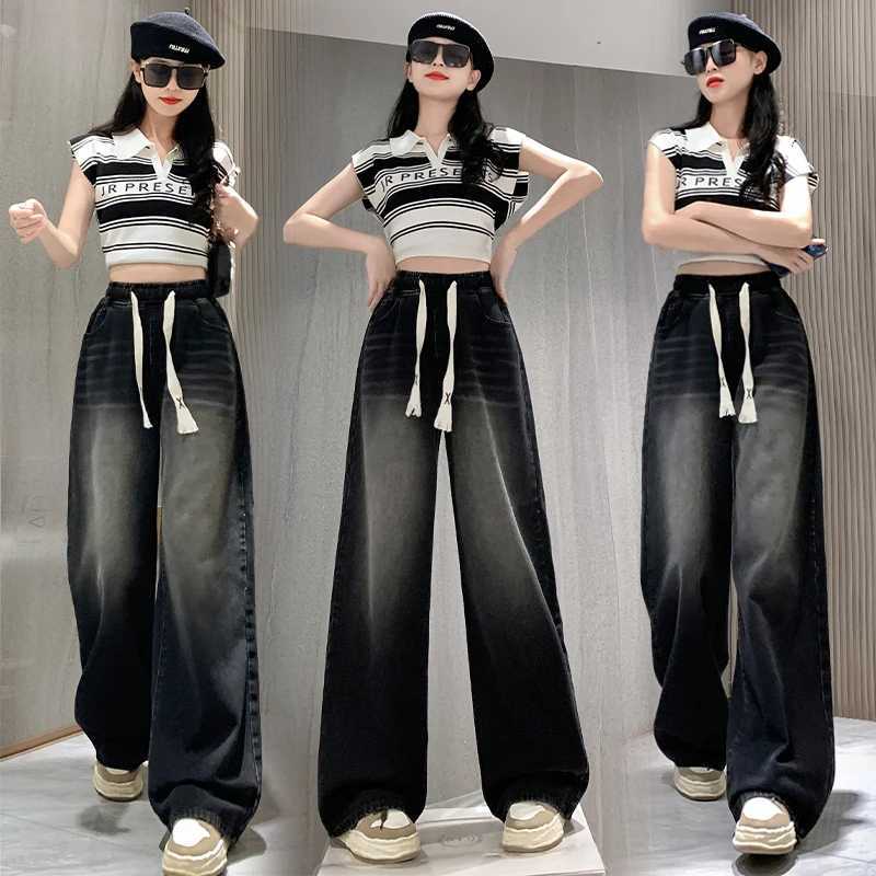 High Elastic Wasit Plus Size Jeans For Women 2024 Autumn New Arrival Full Length Black Jeans Woman Streetwear Casual Denim Pants C251110