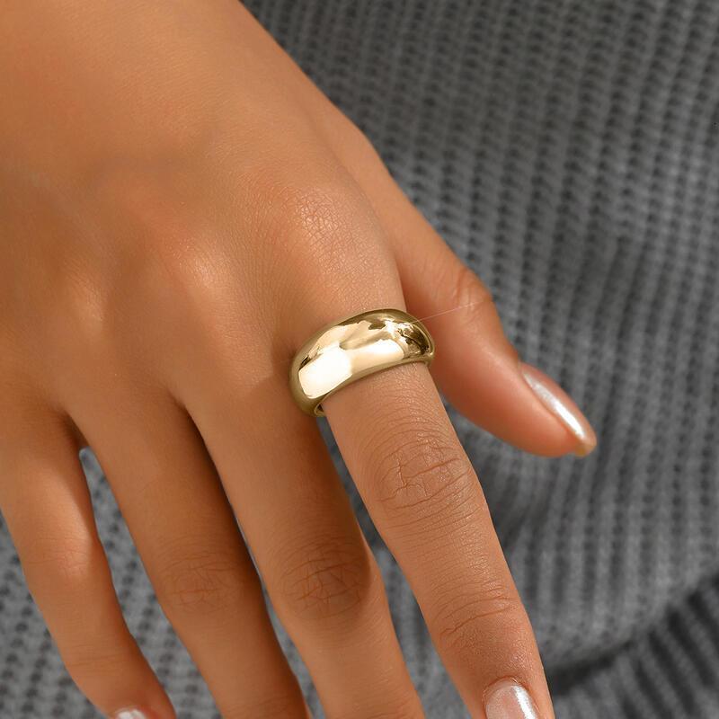 fashion accessories 14K Gold Plated Dome Ring TY high-quality jewelry