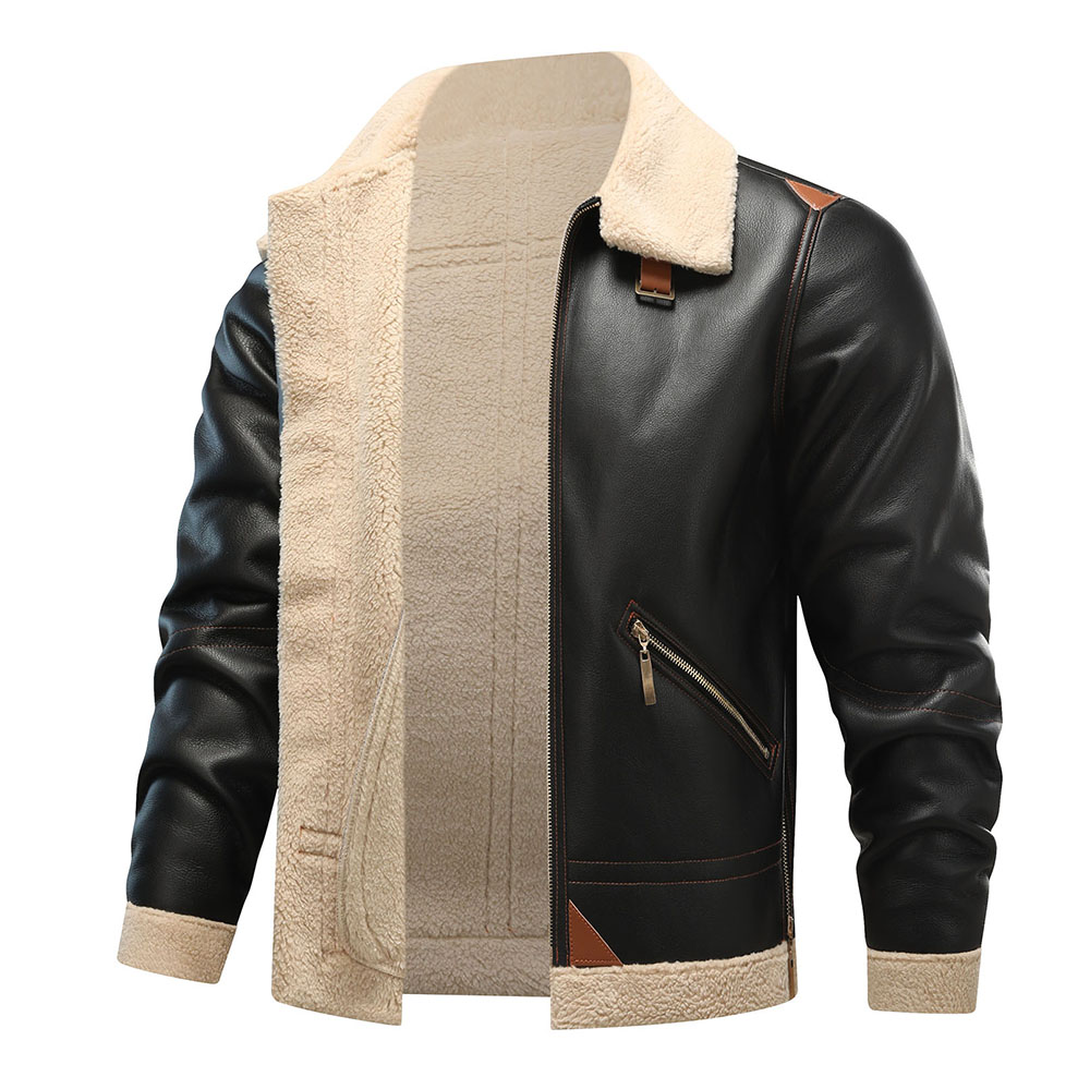 Men's Leather Jacket Designer PU Jackets Motorcycle Outdoor Sport Jackets Windproof Lapel Fashion New Male Streetwear Coat