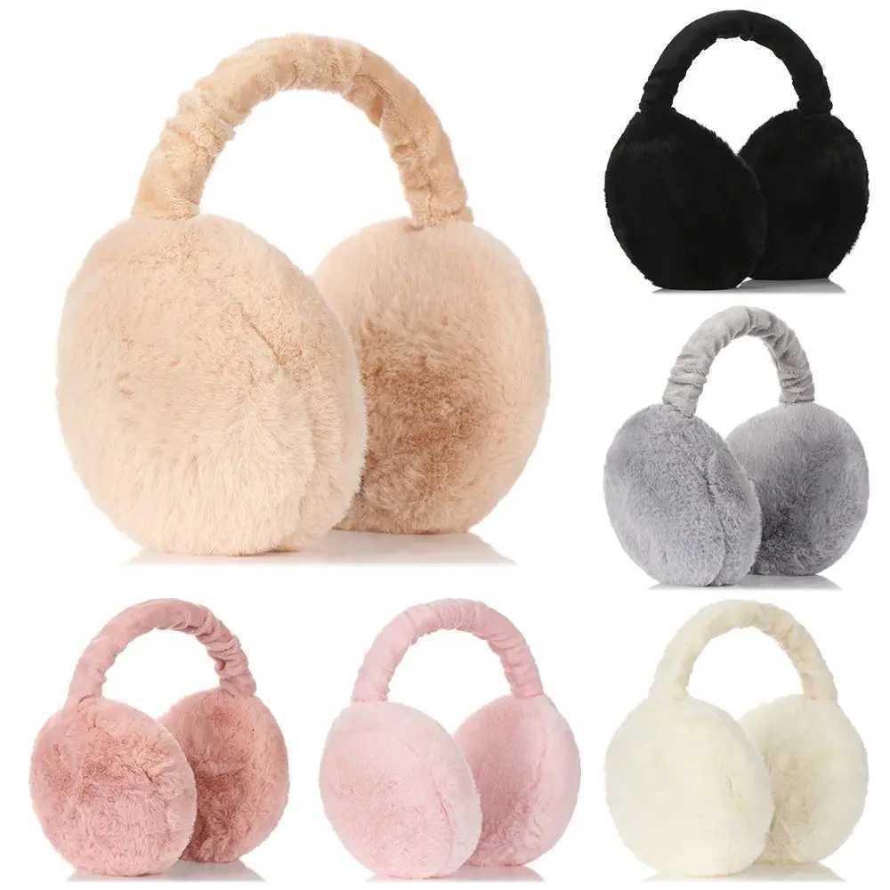 Fashion Autumn Winter Earmuffs Women Men Ear Warmer Plush Solid Color Adjustable Foldable Ear Muffs Earflap Earmuffs W251110