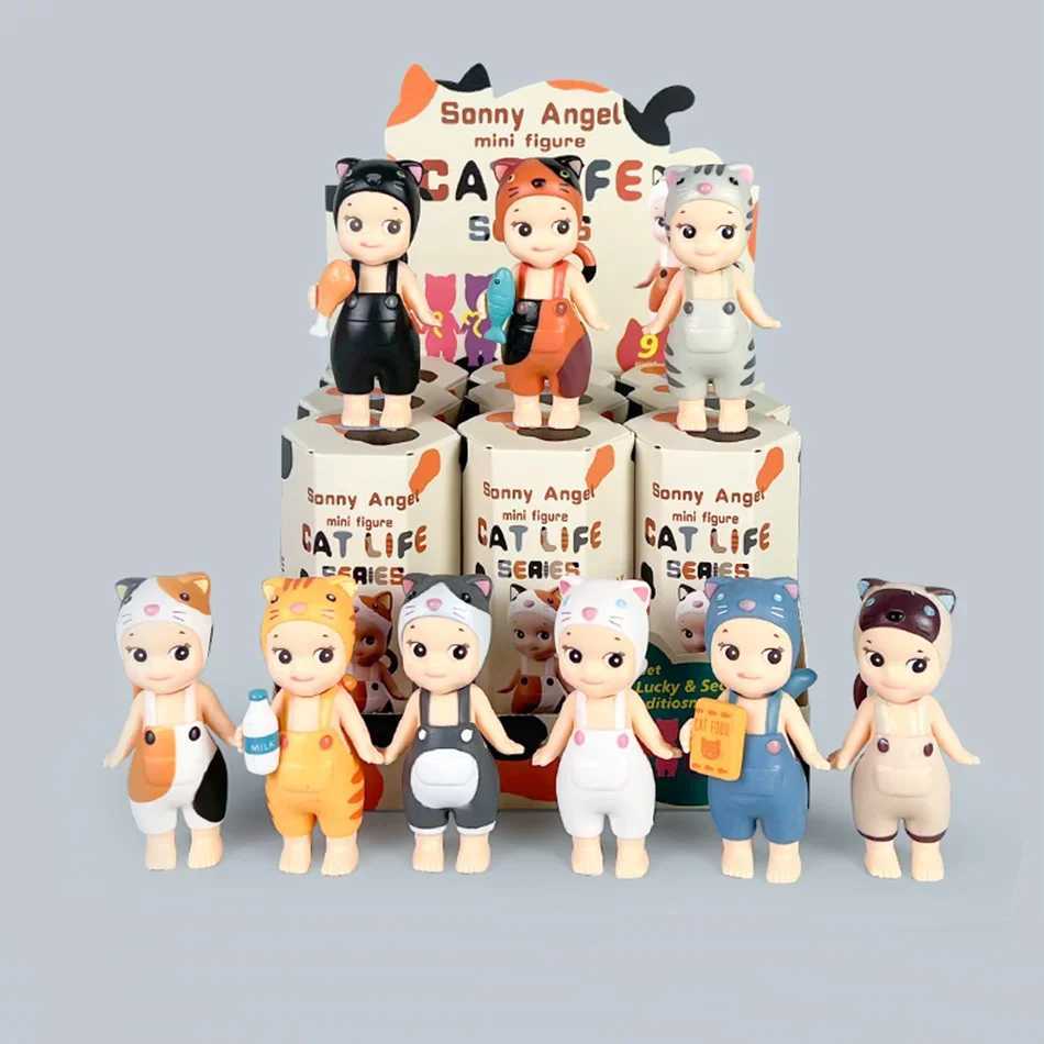 -Sonnny Angel 20th Anniversary Hippers Blind Box Animal Cat Life Series Anime Figures Ornaments Dolls Fans Toy Set For Kids Gift C251110