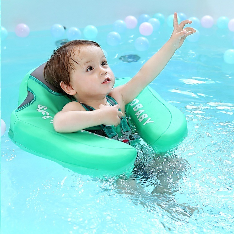 Mambobaby Infant and Toddler Inflatable-Free Tummy Time Ring Reclining Swimming Ring Float Ring for Swimming Pool 230427