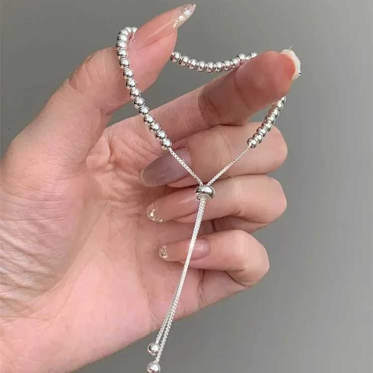 925 Sterling Silver Beautiful Bead Bracelets For Women Korean Fashion Designer Adjustable Bead Bracelet Luxury Original JewelryT251110