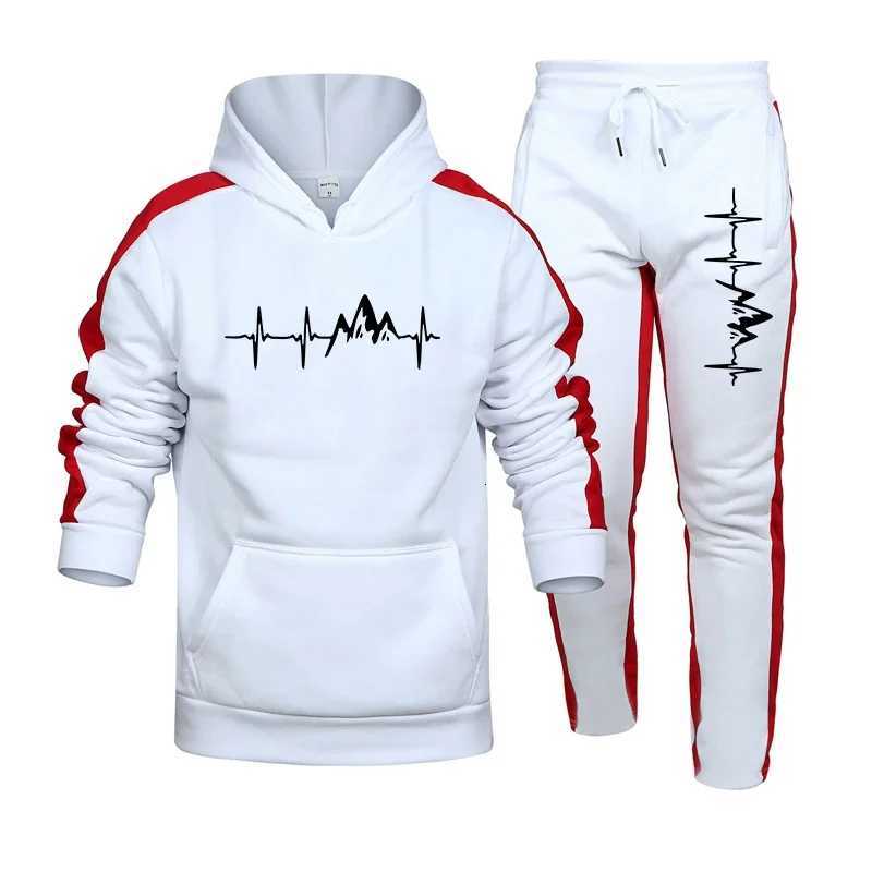 2024 Jogging Mens Tracksuit Print Casual Hot Sales Comfortable Hooded Sweatshirt Suit Daily Sports HighQuality 2 Piece Set S-4XL W251110