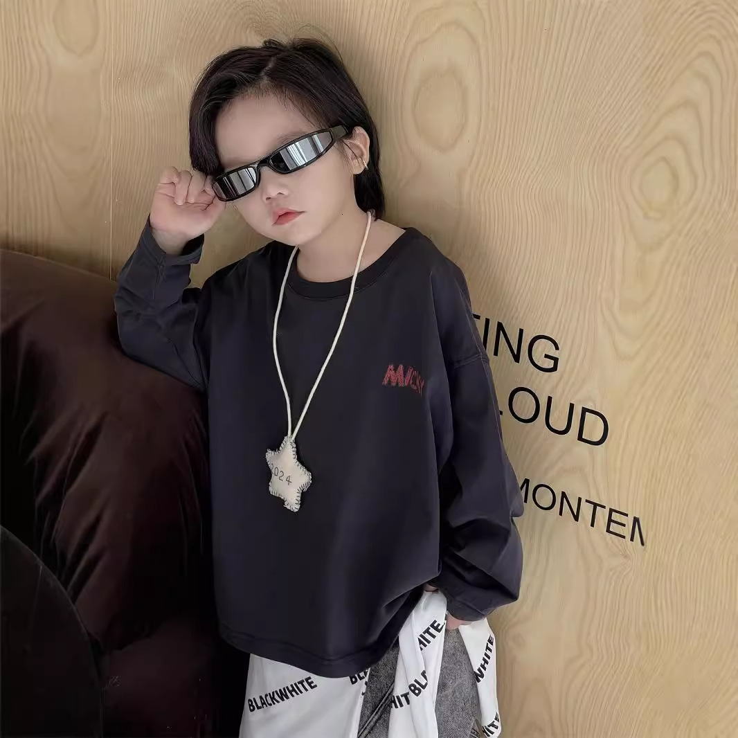 GS- Ddmyshoesvip Spring Boys Clothing Children S Graffiti Long Sleeve New T Shirt Cartoon Printed Top