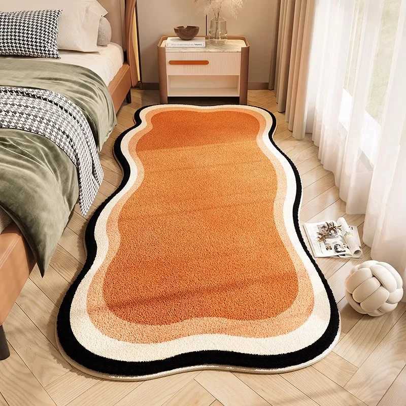 Irregular Bedroom Bedside Rug Soft Non-slip Floor Mat Carpet for Living Room Sofa Coffee Table Plush Bathroom Footmat Tapis Y251110