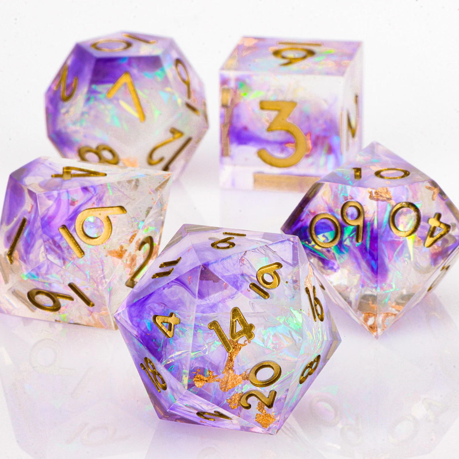 DnD Handmade Resin Dice Polyhedral Dice Set for Dungeons and Dragons d and d dice Sharp Edged Resin D D Dice D20 Dice 250403