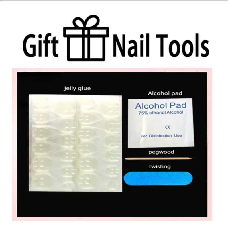 24 pieces of short square fake nail jelly adhesive with flashing gradient design fully covered and pressed with fake nails detachable new W250410