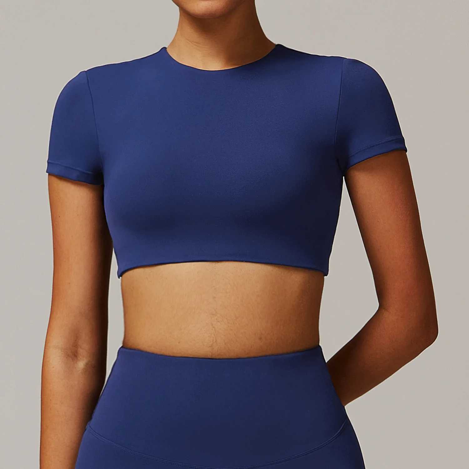 Yoga tops sportswear womens fitness clothes sportswear short sleeved tops yoga tops running tops hollow tops push up topsXJ250410