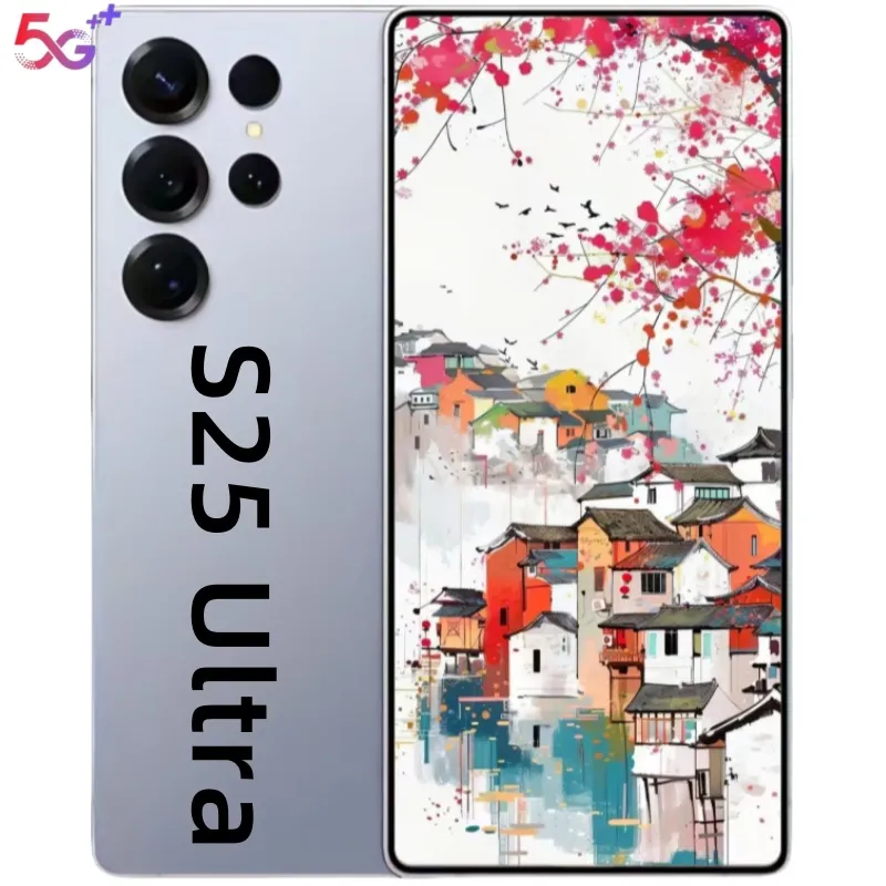 6.8inch S25 S24 Ultra Pho 5G Octa-core 12GB 256GB 512GB cellpho Touch screen 64 million camera HD display Face recognition GPS 1TB multi-language