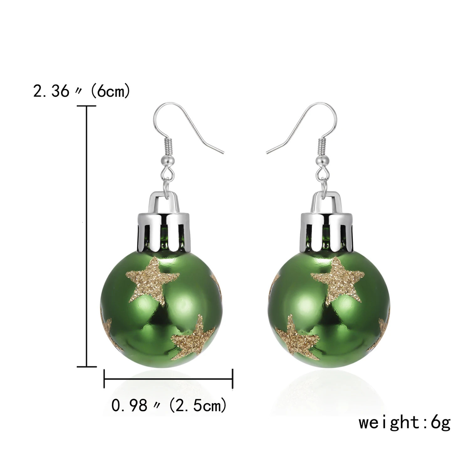 Creative Christmas Resin Ball Ear Hook Earrings For Women Star Snowflake Shiny Sequins Round Ball Dangle Earring Xmas Jewelry 251031
