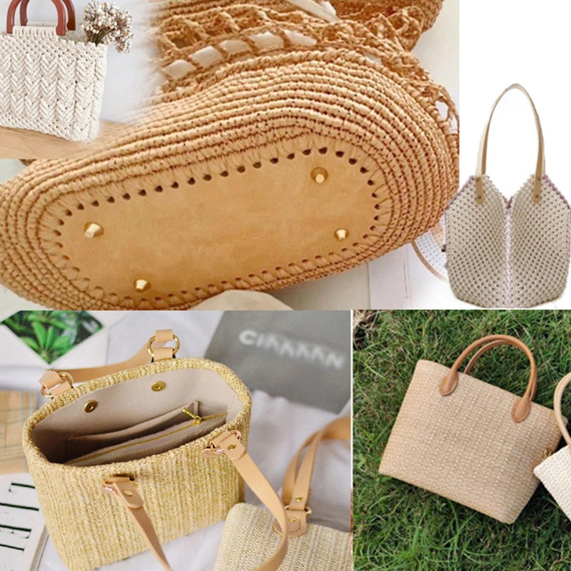 29510cm Handmade Oval Bottom for Knitted Bag PU leather Pad Handcraft Bag Base With holes DIY Crochet Bag Bottom accessories 251110