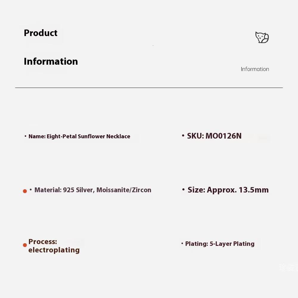 Elegant Luxury S925 Sterling Silver Sunflower Pendant Necklace for Women Moissanite Flower with Collarbone Chain