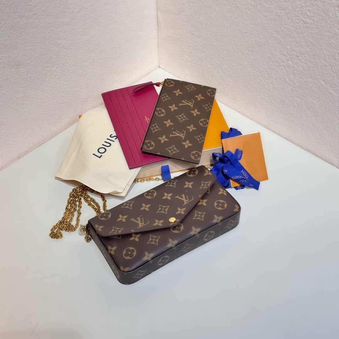 Luxurys Designer Bag 3 Multi FELICIE POCHETTE Chain Bags Handbags Crossbody Purse Fashion Women Shoulder Bags Lady Totes Bag Woman Wallet Female backpack M61276