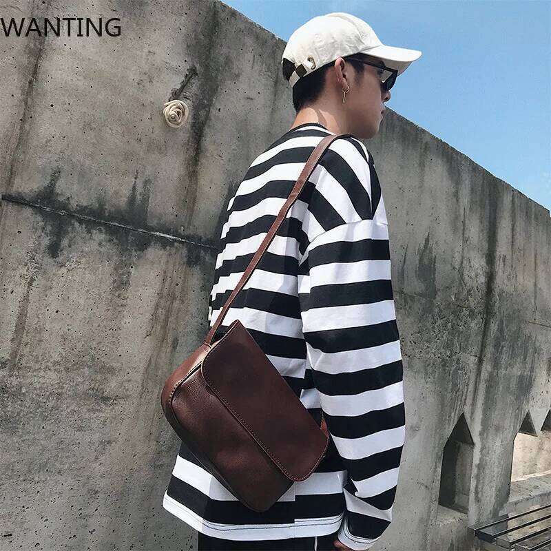 Designer Bags Designer Bags Retro Fashion Bags Men Small Flap Men's Crossbody PU Leather Shoulder Messenger Bag Male Sling Handbags Hot Selling H