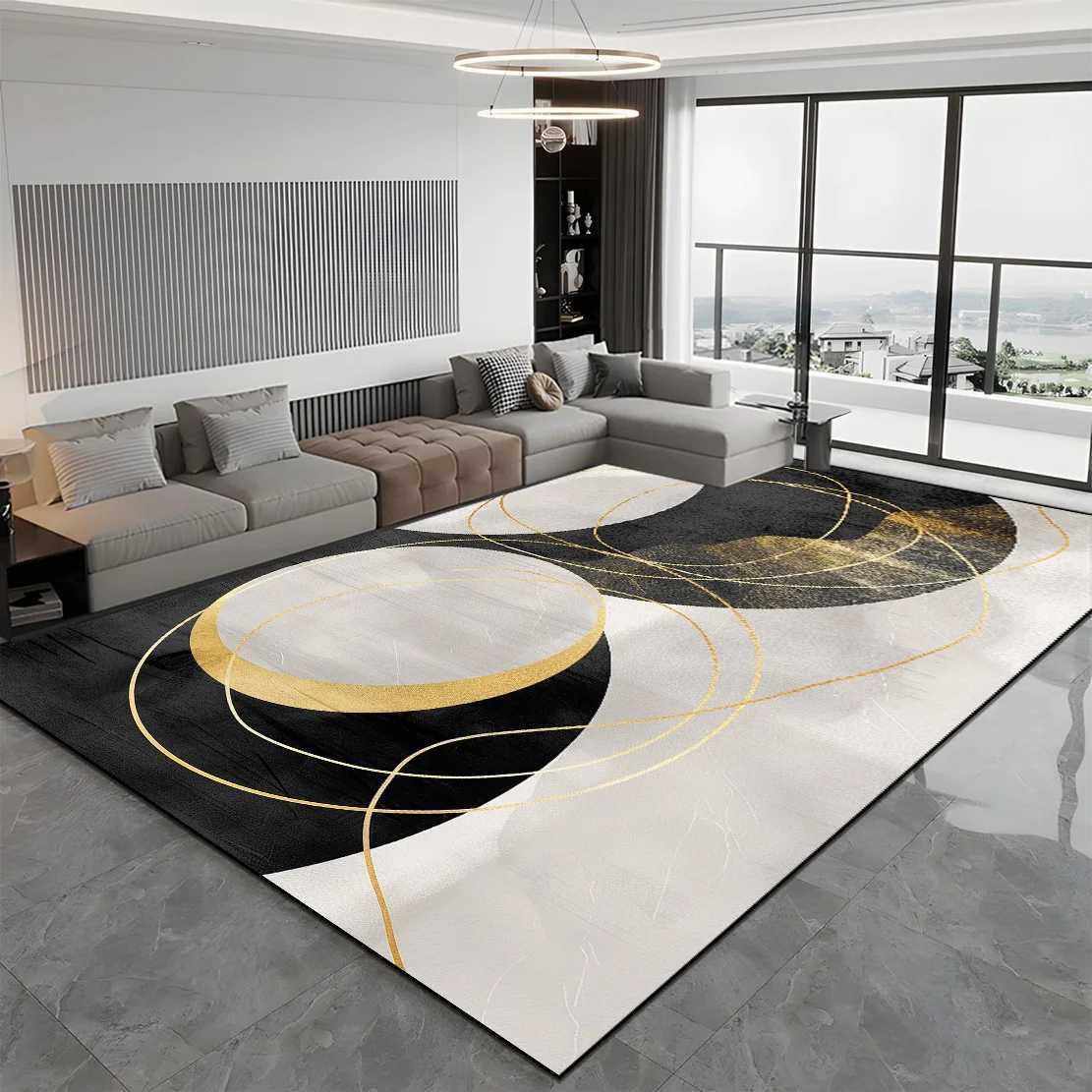 Large Carpets for Living Room Modern Light Luxury Bedroom Decoration Rugs Customized Thickened Floor Mat Lounge Rug Y251110