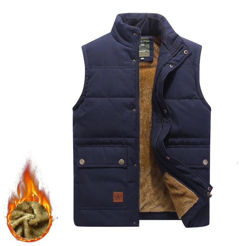 Fashion Plus Size 8XL Male Warm Waistcoat Fleece Vest Men Clothing Winter Vest Jackets Fur Mens Sleeveless Coat 251105