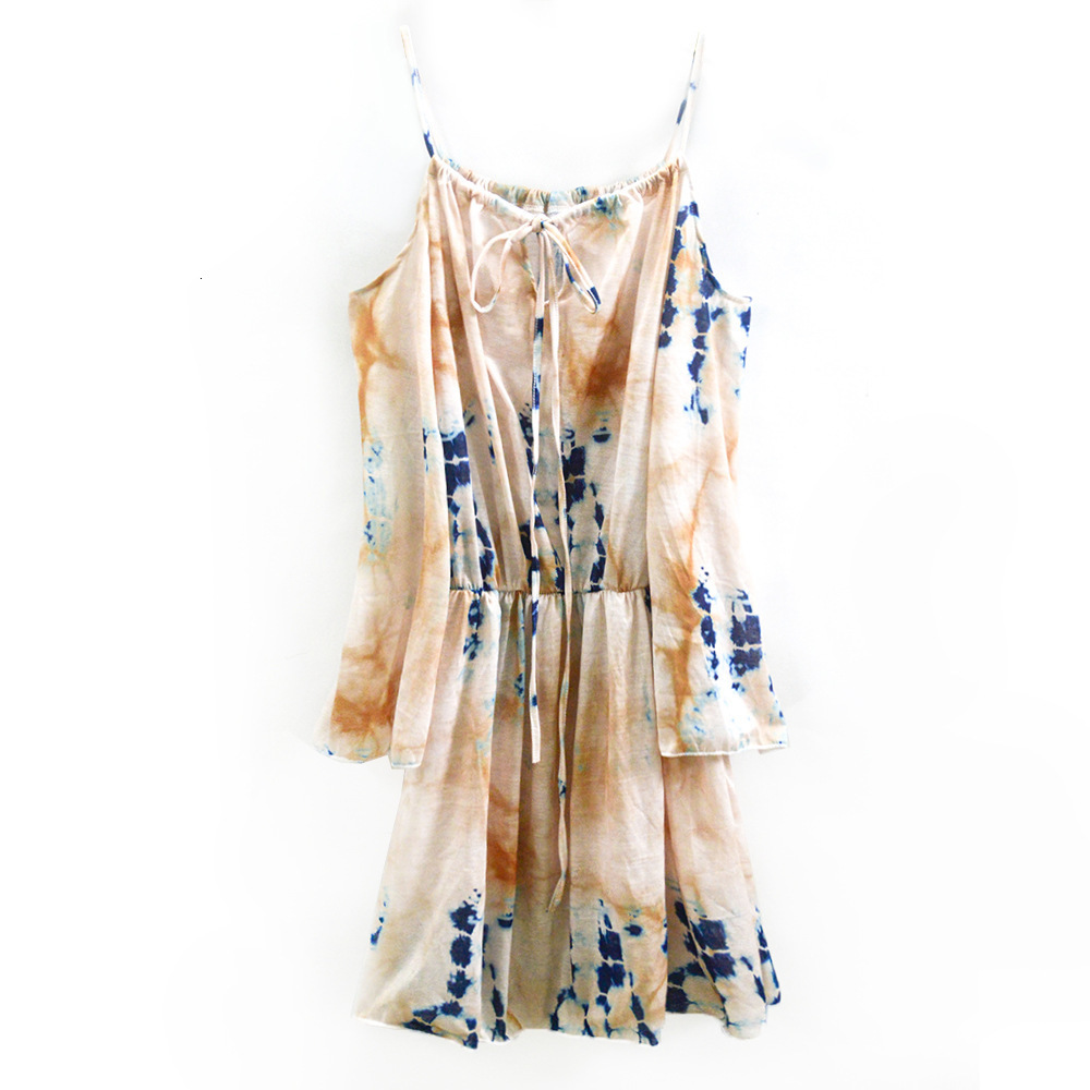 Hot girl camisole dress, summer dopamine beach casual short skirt, women's skirt