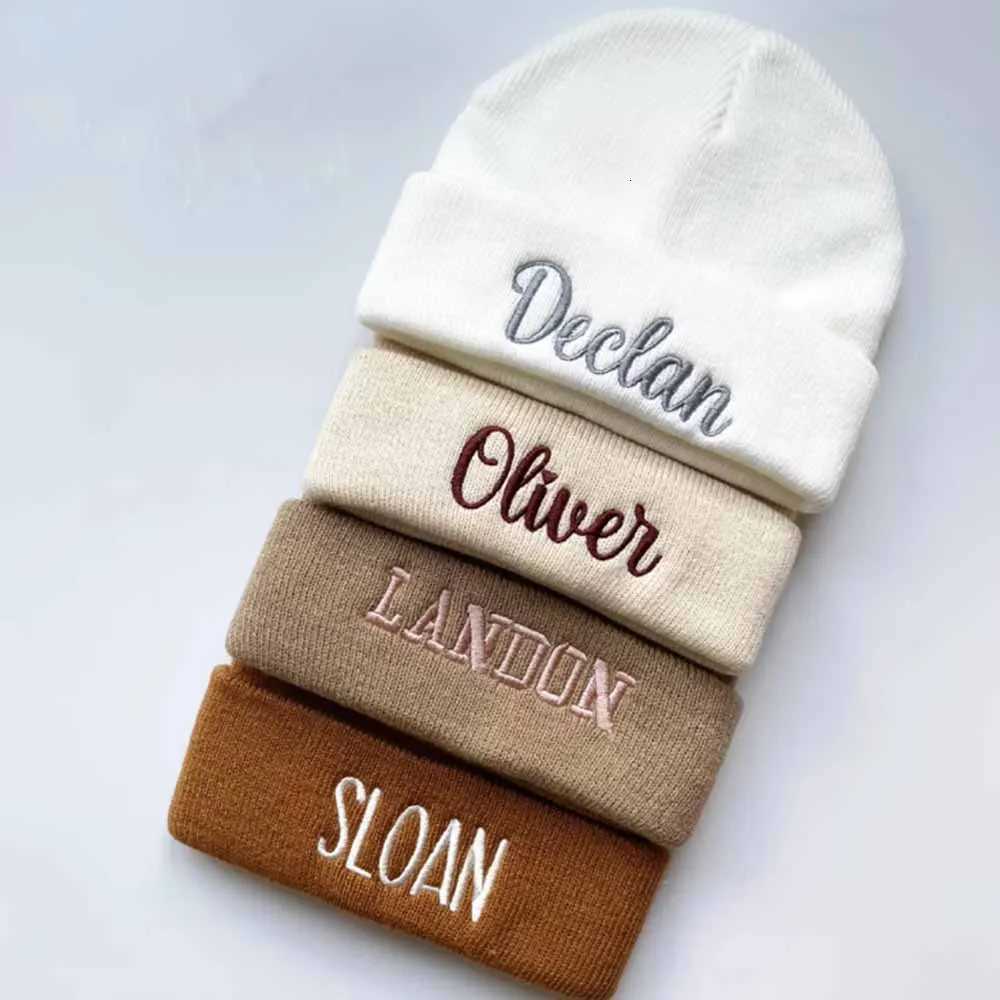 Personalized Baby Beanie Hats custom name Hand Embroidered Knit Beanie with Name for Infants Toddlers Girls Boys birthday GiftXJ251110