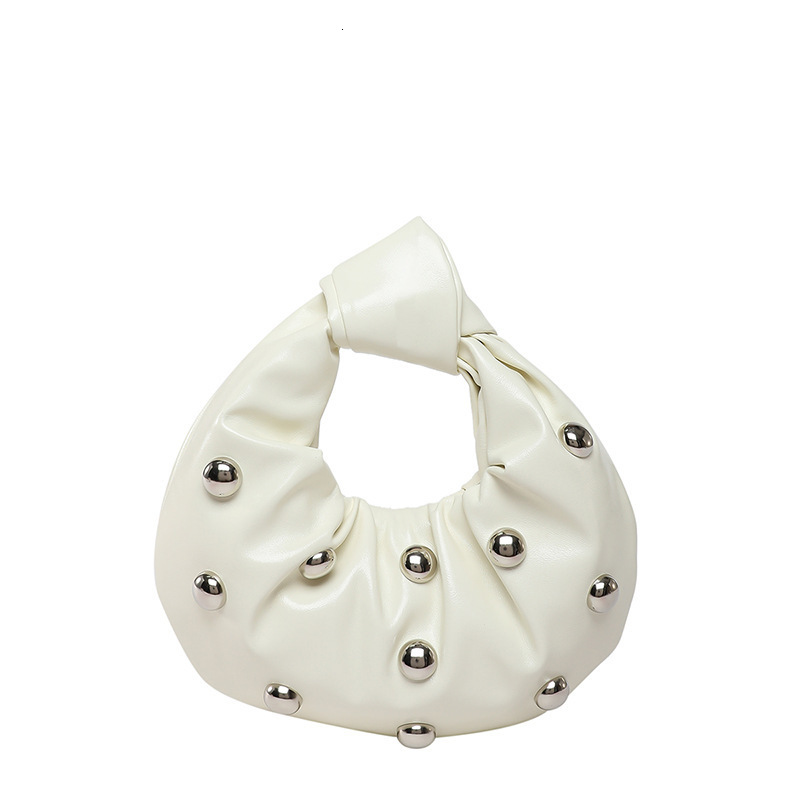 Trendy Underarm Bag Korean Style Fashion Rivet Shoulder Bag Women Versatile Pearl Handheld Dumpling Bag Trendy 251110
