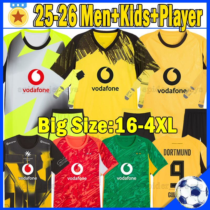 XXXL 4XL 25 26 JOBE GUIRASSY soccer jerseys F.NMECHA ADEYEMI DoRTmUNdS SABITZER BRANDT 2025 2026 Player Version Football Shirts Goalkeeper KOBEL Men Kids Kits Sets