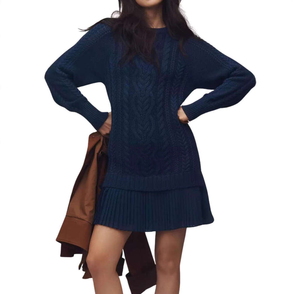 2025 Hot-Selling Cross-Border European and American Women's New Comfortable Casual Fashion Autumn Winter Cable Knit Sweater