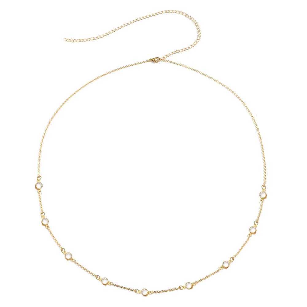 MinaMama 2022 New Stainless Steel Bikini Jewelry Crystal Waist Chain Belly Chain for Warm Girls Minimalist Sexy Body Accesorios X250410