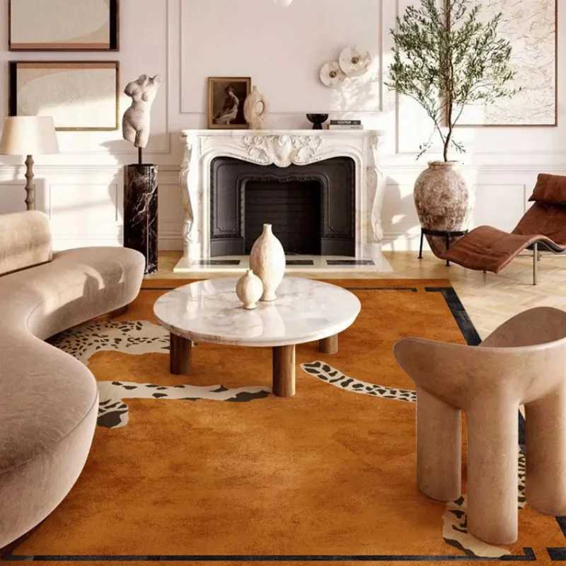 Light Luxury Carpets for Living Room Modern Style Bedroom Decor Plush Carpet Fluffy Soft Leopard Print Rug Home Non-slip Mat Y251110