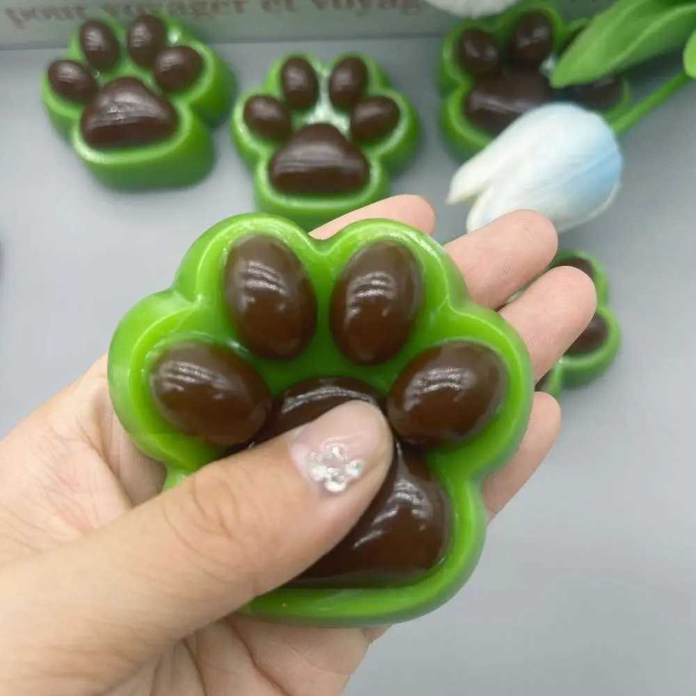 New Arrival Taba Squeezing Toy Mochi Squeezing Cake Toy Cute Cat Feet Stress Relieving Fidget Toy Adult and Children Slow Bounce Sensor Toy T250410