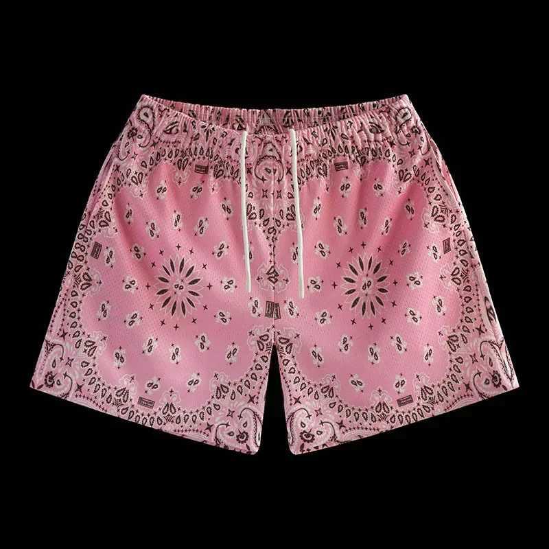 Cool ice shorts with open top graphic for mens casual daily beach shorts Hawaiian beach swim pants and swim pants X250410