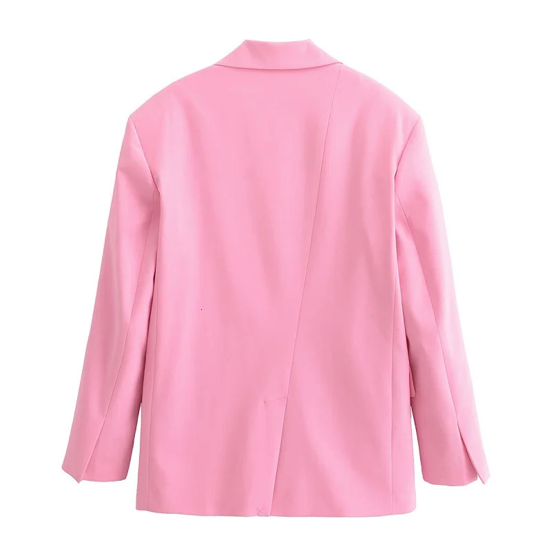 TRAF Womens Spring Elegant Jacket 2025 Long Sleeve Bow Lace Fashion Casual Office Pink Coat 250407