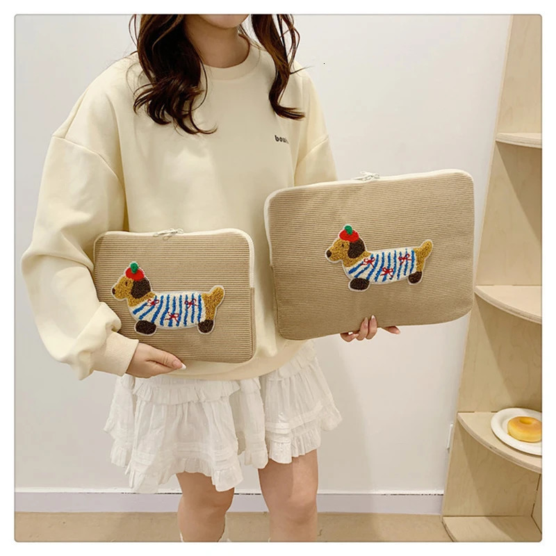 Computer Accessories Ins Cute Laptop Sleeves 13.3 14 15 15.6 Inch Cover For Air13.6 Pro16 Ipad 11 Shockproof Pouch Bag250403