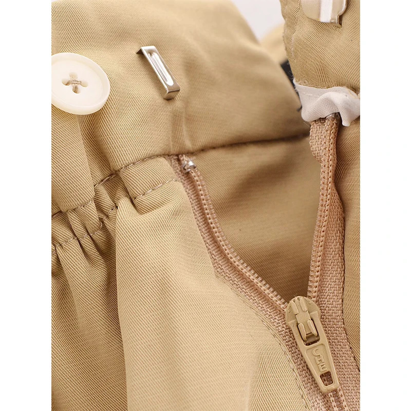 YENKYE Womens Front Zipper Balloon Hem Summer Shorts Retro Elastic Waist Street Clothing Casual Underwear Tight corset 250410
