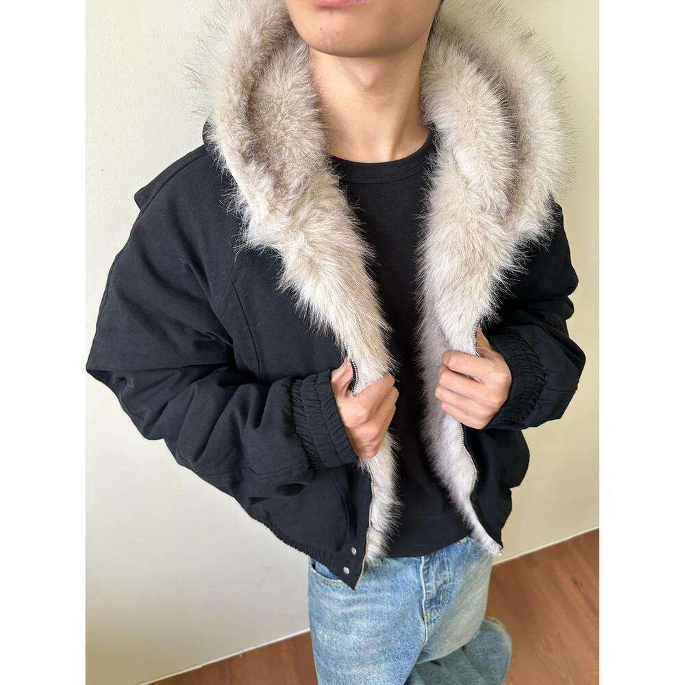 Men Winter Jackets Thicken Fur Warm Padded Jackets Hooded Parkas Coats Vintage Oversized Jackets for Male