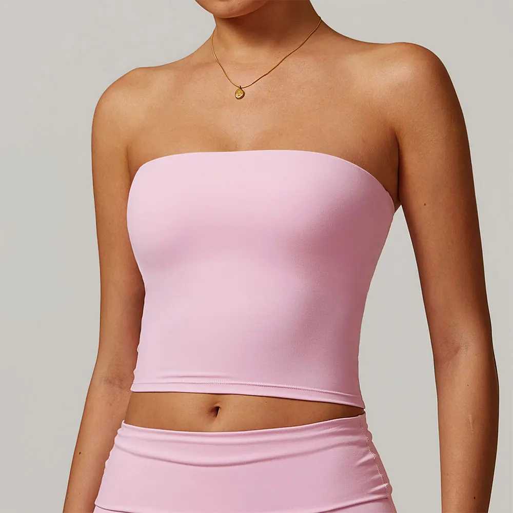 New strapless yoga womens vest sexy and beautiful back sports bra shockproof and quick drying fitness womens underwear topXJ250410