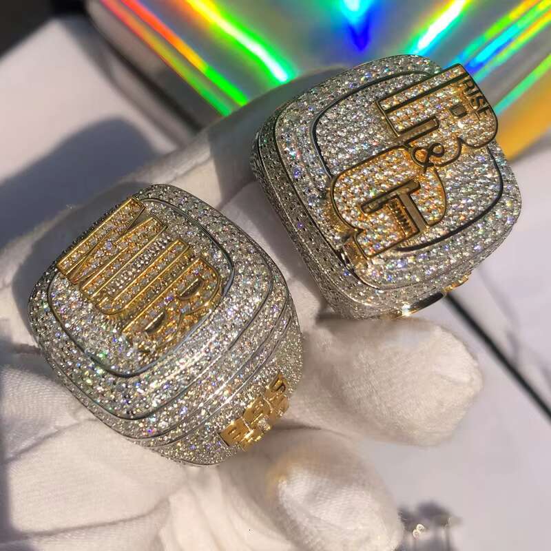 Custom Pass Diamond Tester Hip Hop VVS Moissanite Ring Iced Out 925 Silver Heart Shape Ring Men Hiphop Jewelry