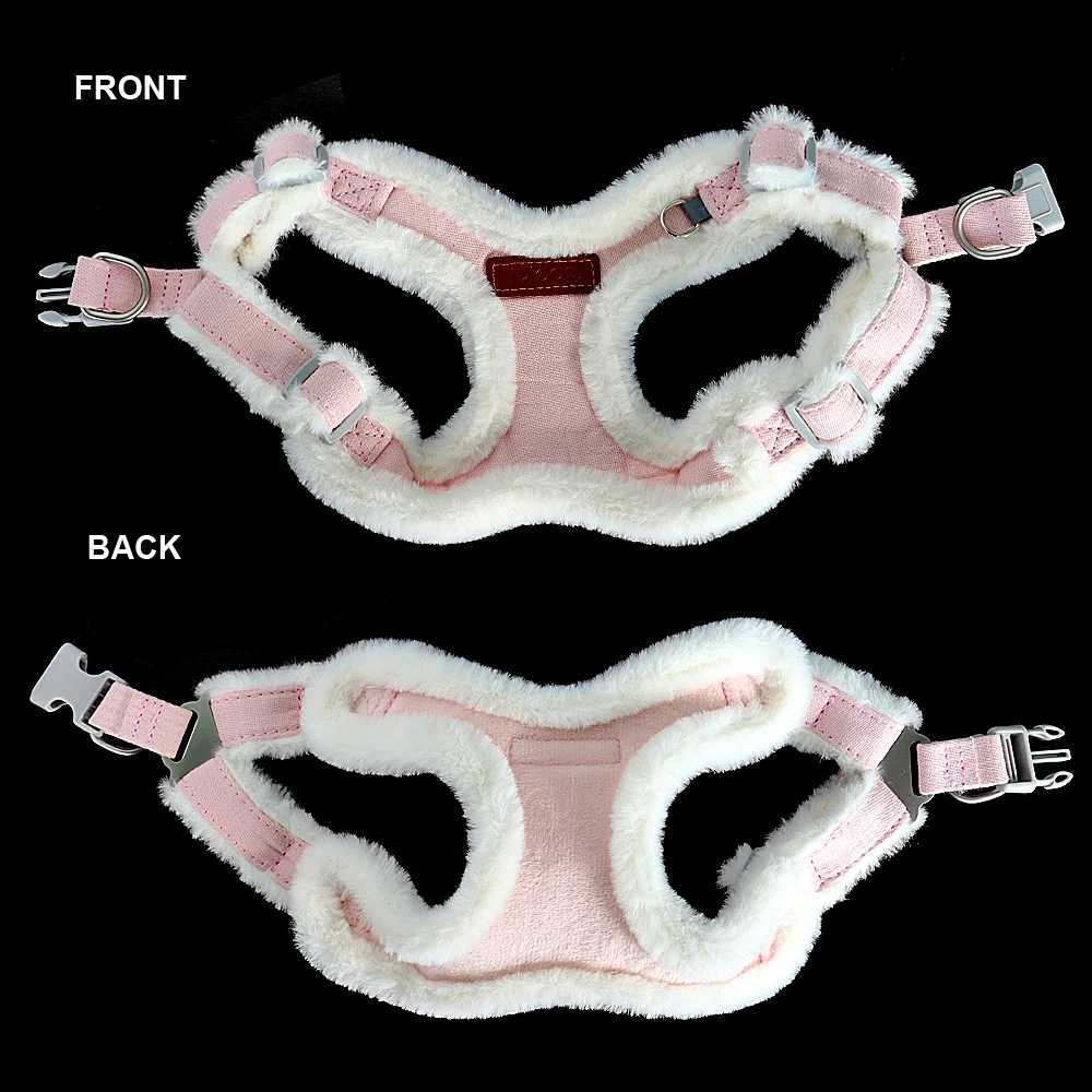 Warm Winter Dog Harness and Leash Set Soft Fur Padded Dogs Cat Vest Harness With Pet Lead Rope For Small Medium Large Dogs S-L J251110