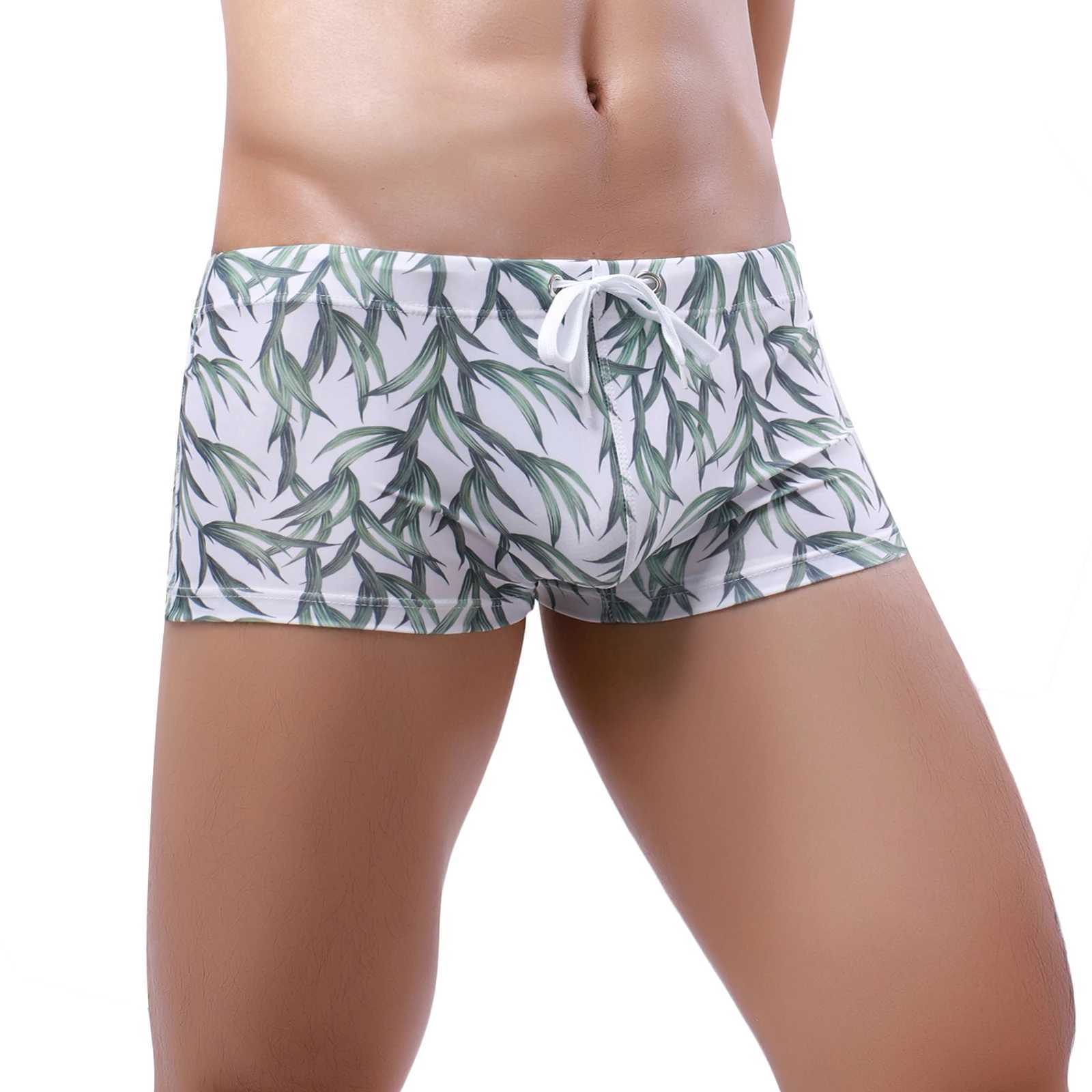 Mens Boxing Swimsuit Fashion Printed Style Lace Top Swimsuit Summer Beach Wear Swimsuit ShortsW250410