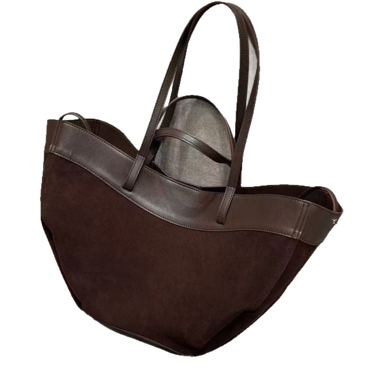 New Dumpling Bun Winter Luxury Handbag Suede Leather Designer Bag Large Capacity Versatile Commuter Bag Elegant Retro Style Women's Shoulder Bag